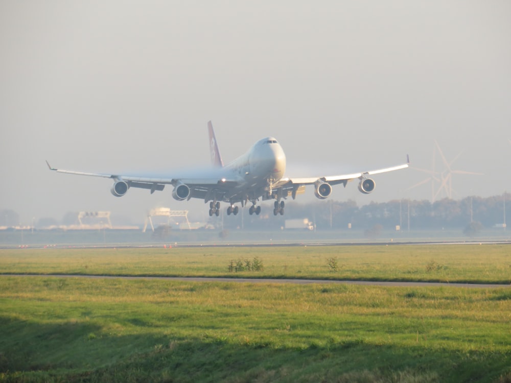 white airplane