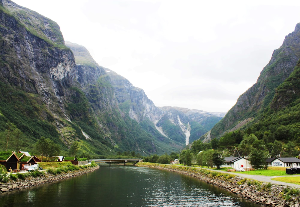 town beside river