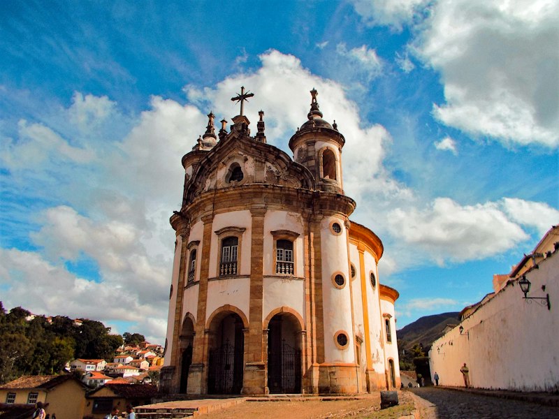 Igreja barroca em Ouro Preto, Minas Gerais