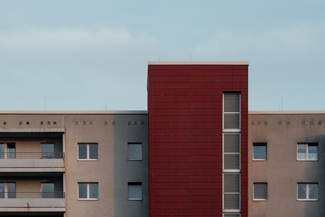 architectural photography of white and gray house