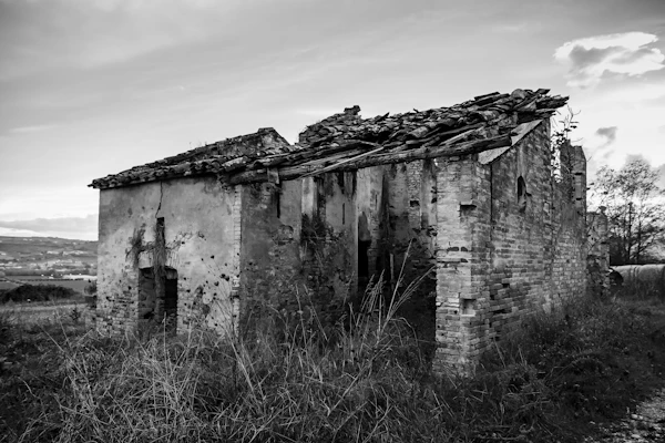 Run-down abandoned house