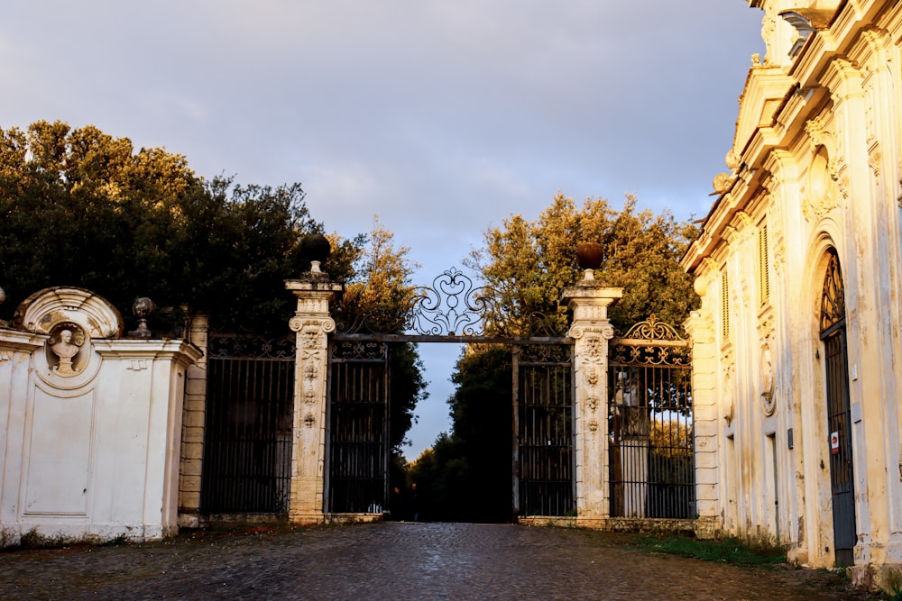 black metal gate