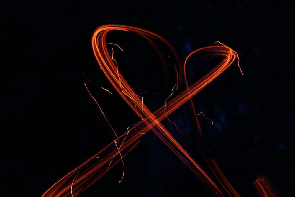 a long exposure photo of a light painting