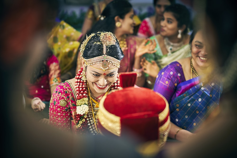 women smiling