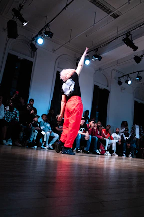 person performing on stage