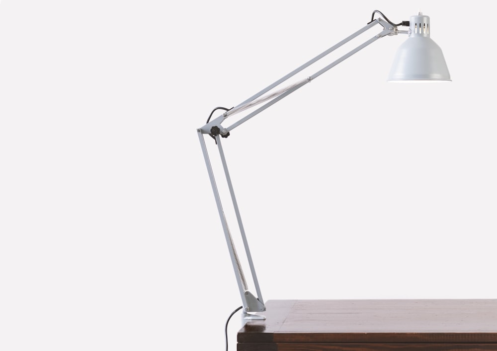 balanced-arm desk lamp