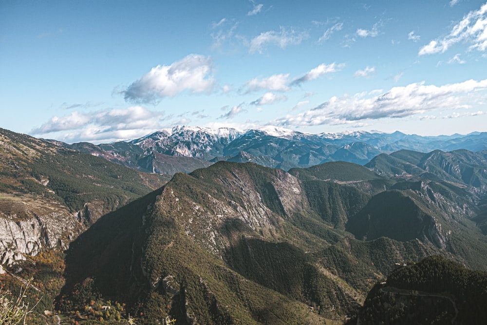 aerial photography of mountain