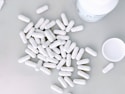 white medication capsules