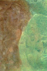 Soft green and brown earth tone abstract field textures with geometric satellite patterns.