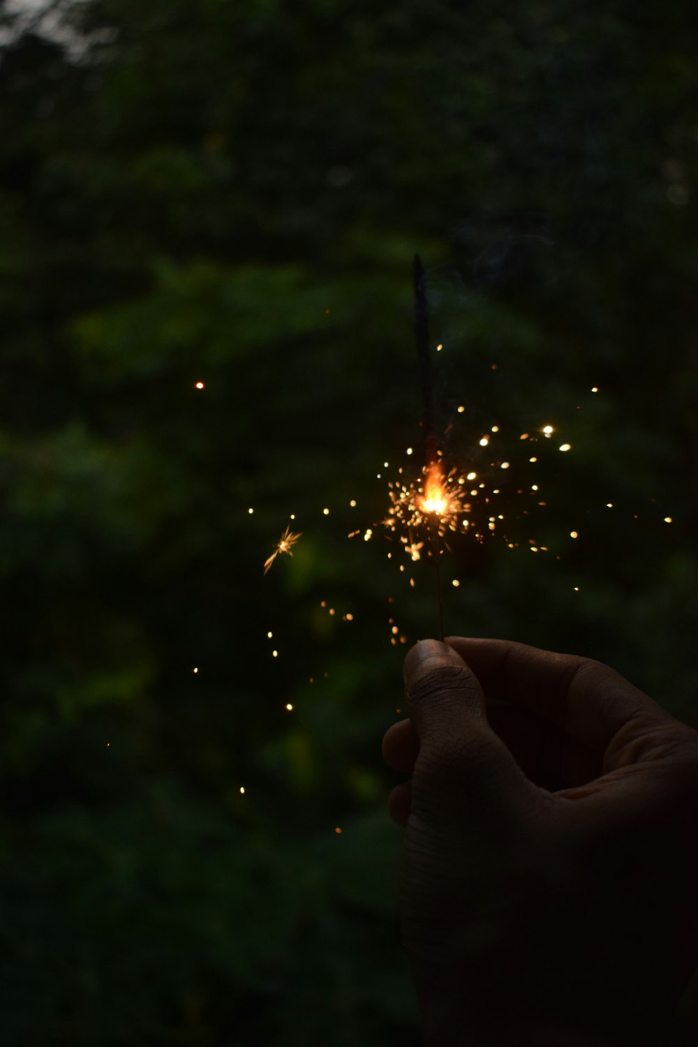 lit sparkler