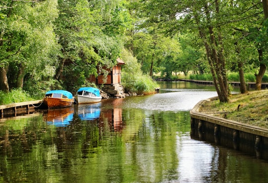 canoes beside dock in Nättraby Sweden