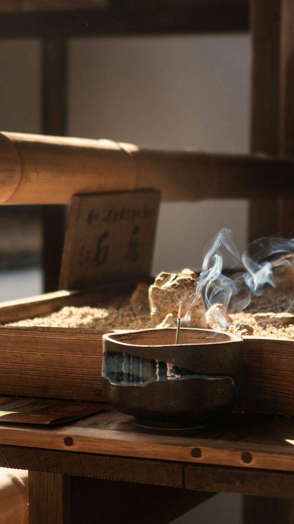 smoke coming from a burning stick