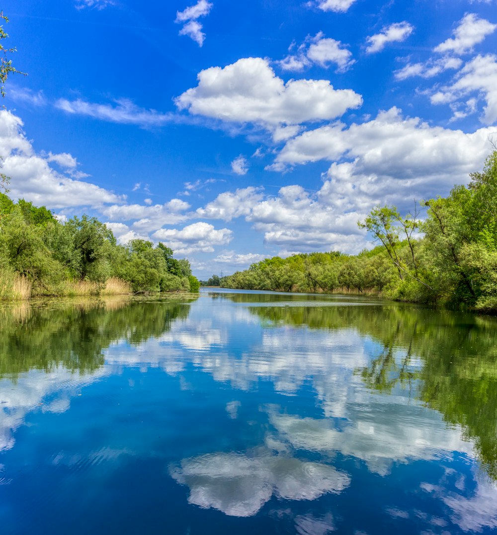 body of water under white and blue sky