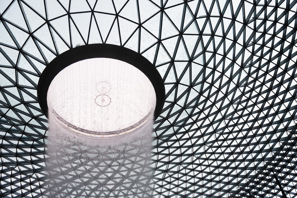 a round window in the ceiling of a building