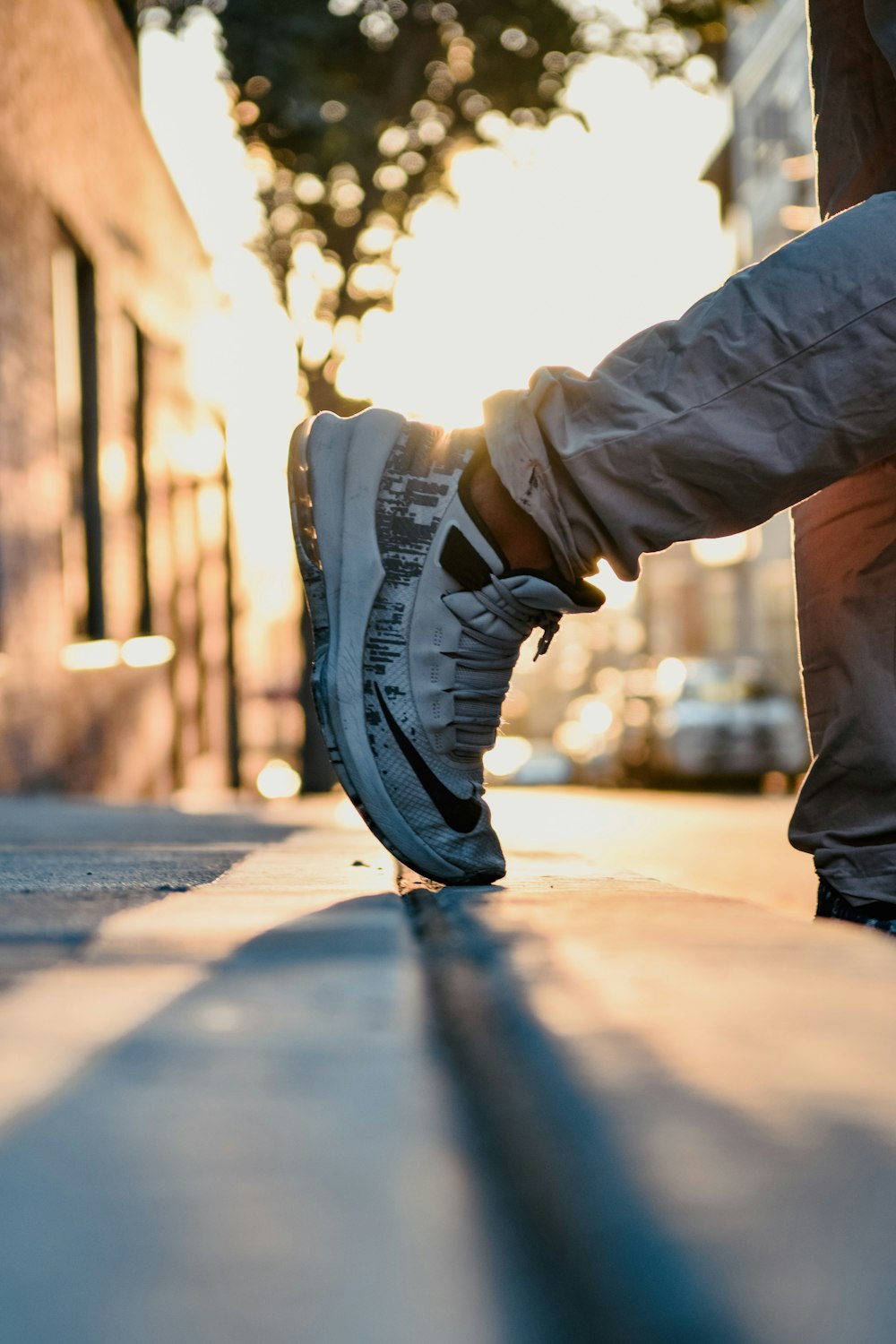 unknown person walking outdoors