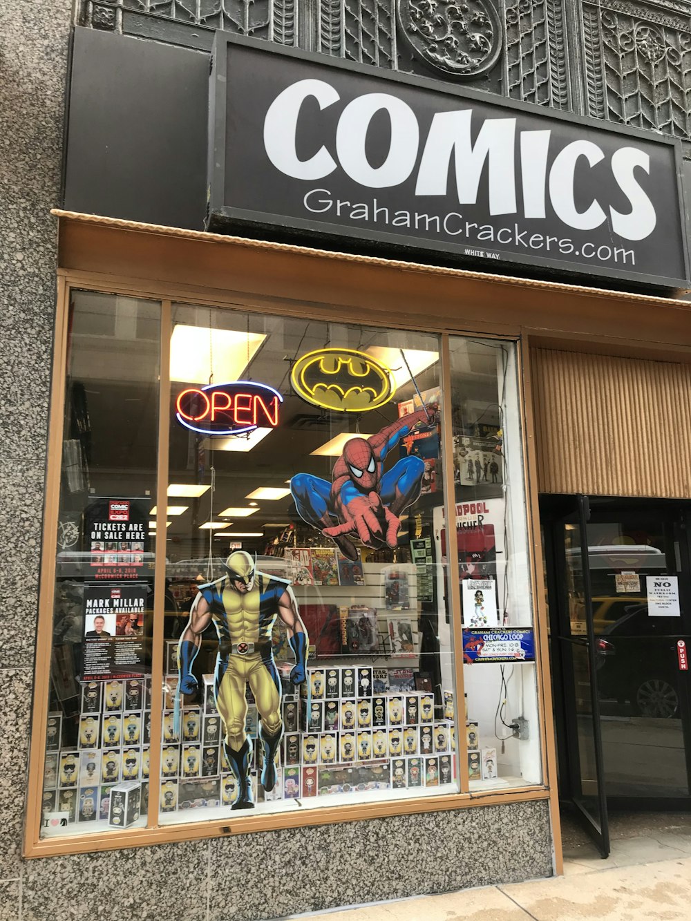 Comics store at daytime