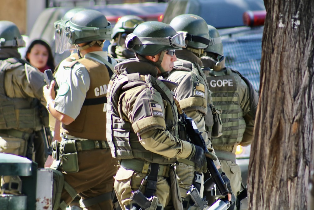 group of soldier standing outdoors