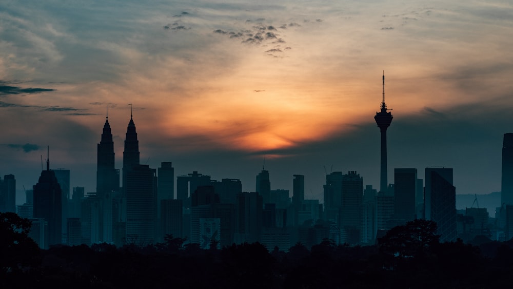 silhouette of buildings