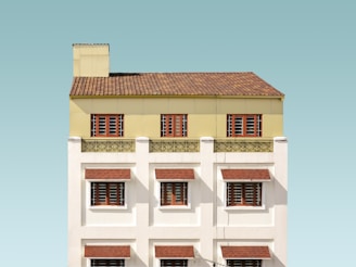 white and brown concrete house vector art
