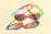 A close-up of a pair of vibrant sunglasses resting on a colorful ceramic plate from Clay Heart.