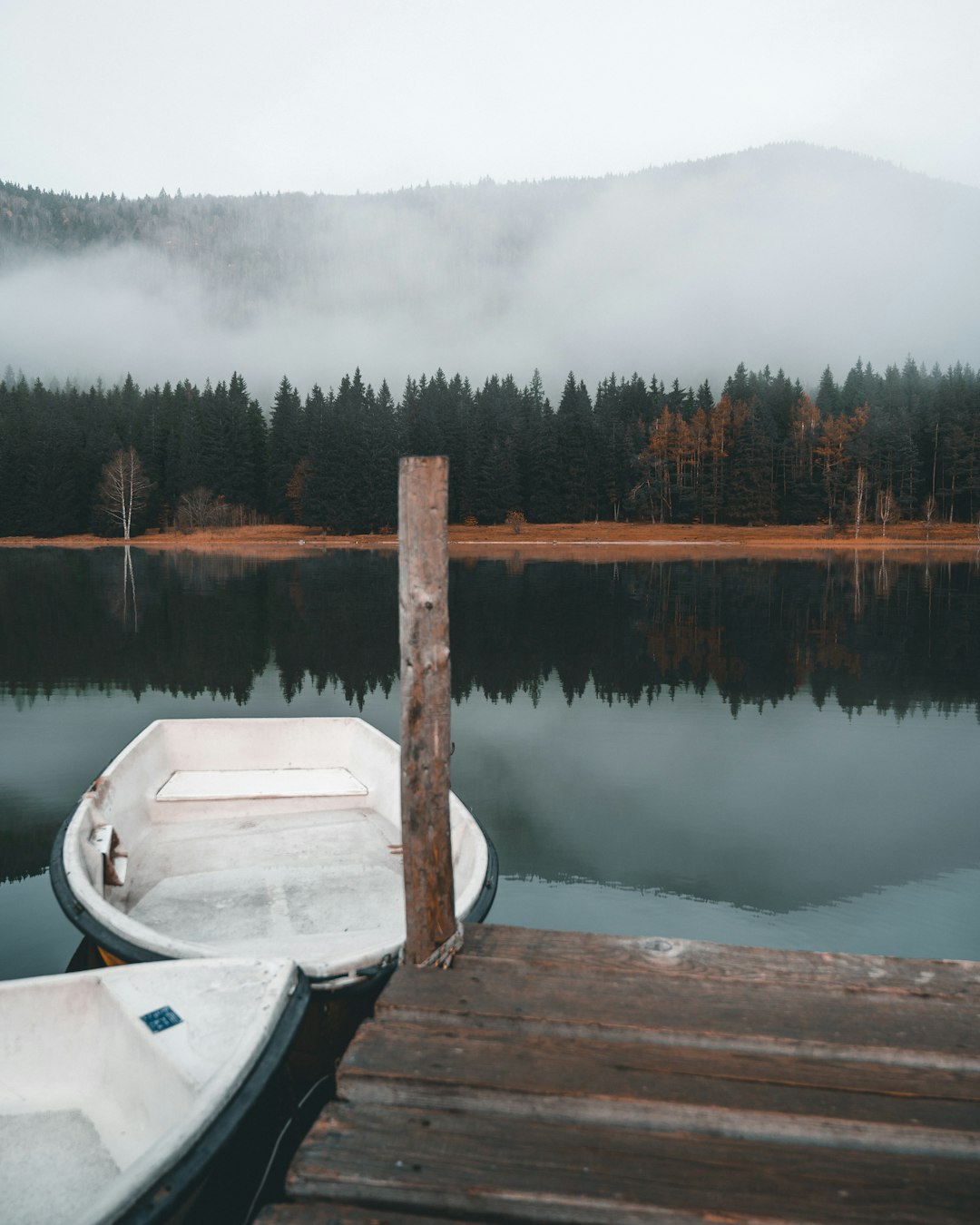 two blue boats on body of water