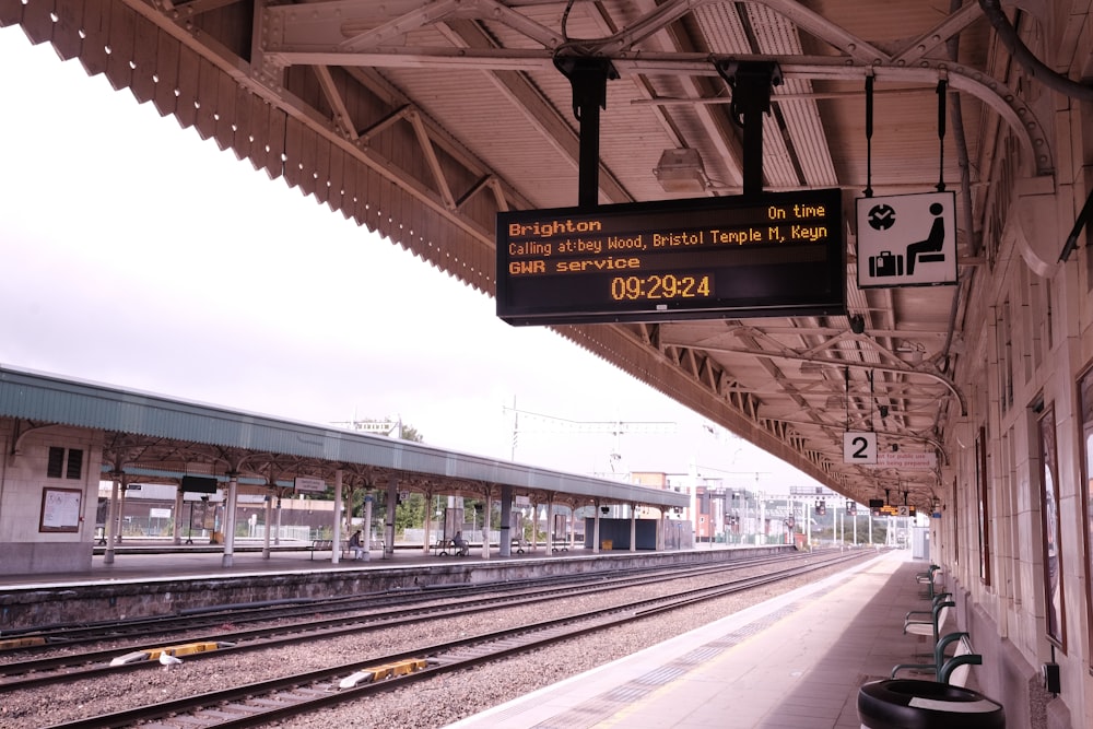 empty train station during daytime