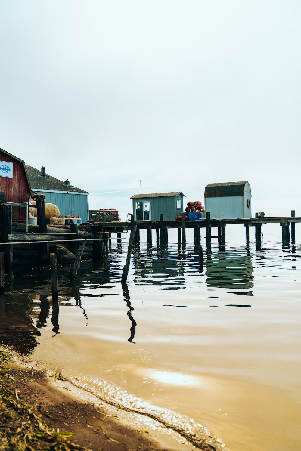 buildings on pier during day