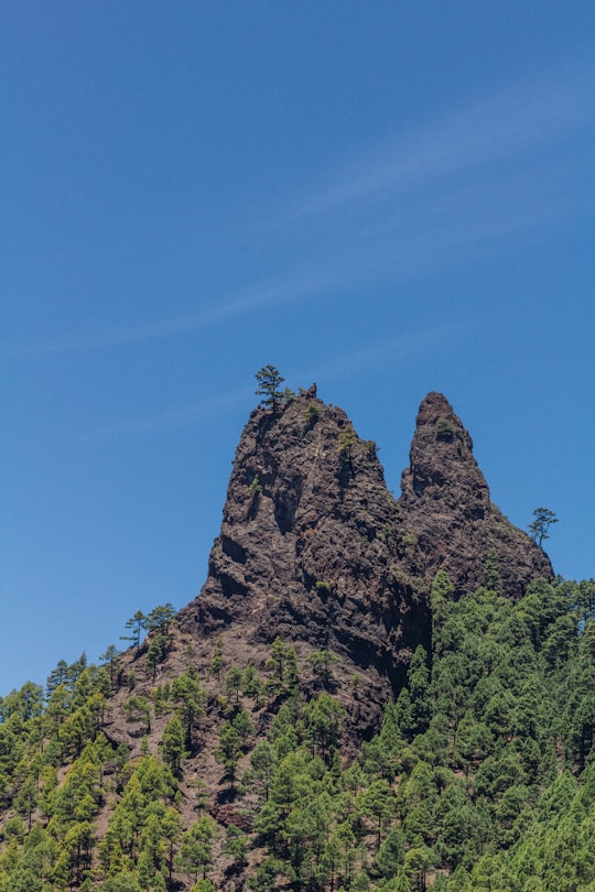 rocky and plant mountain during day in La Palma Spain