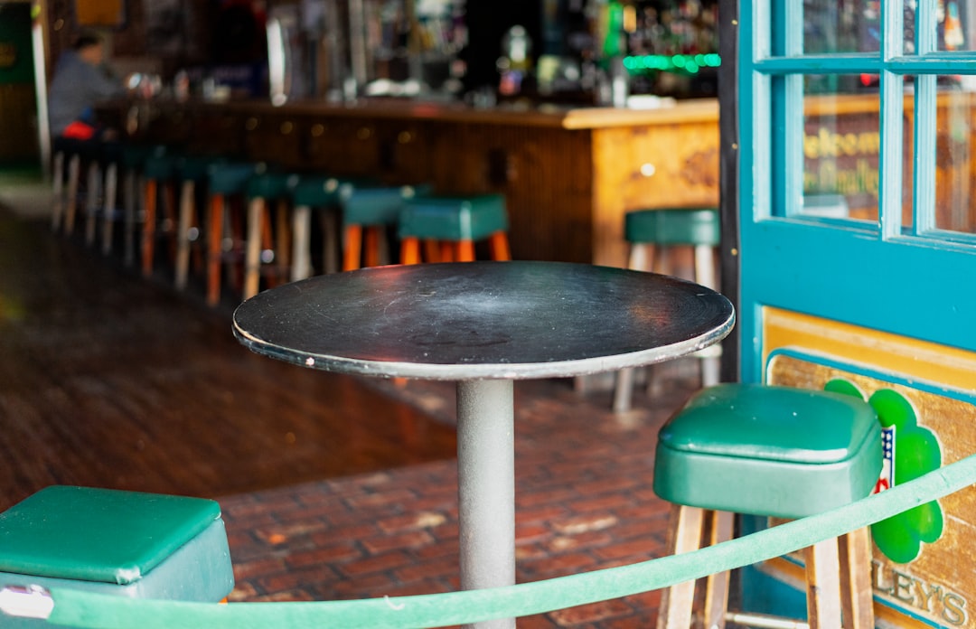 Corner Table in a Downtown Pub.