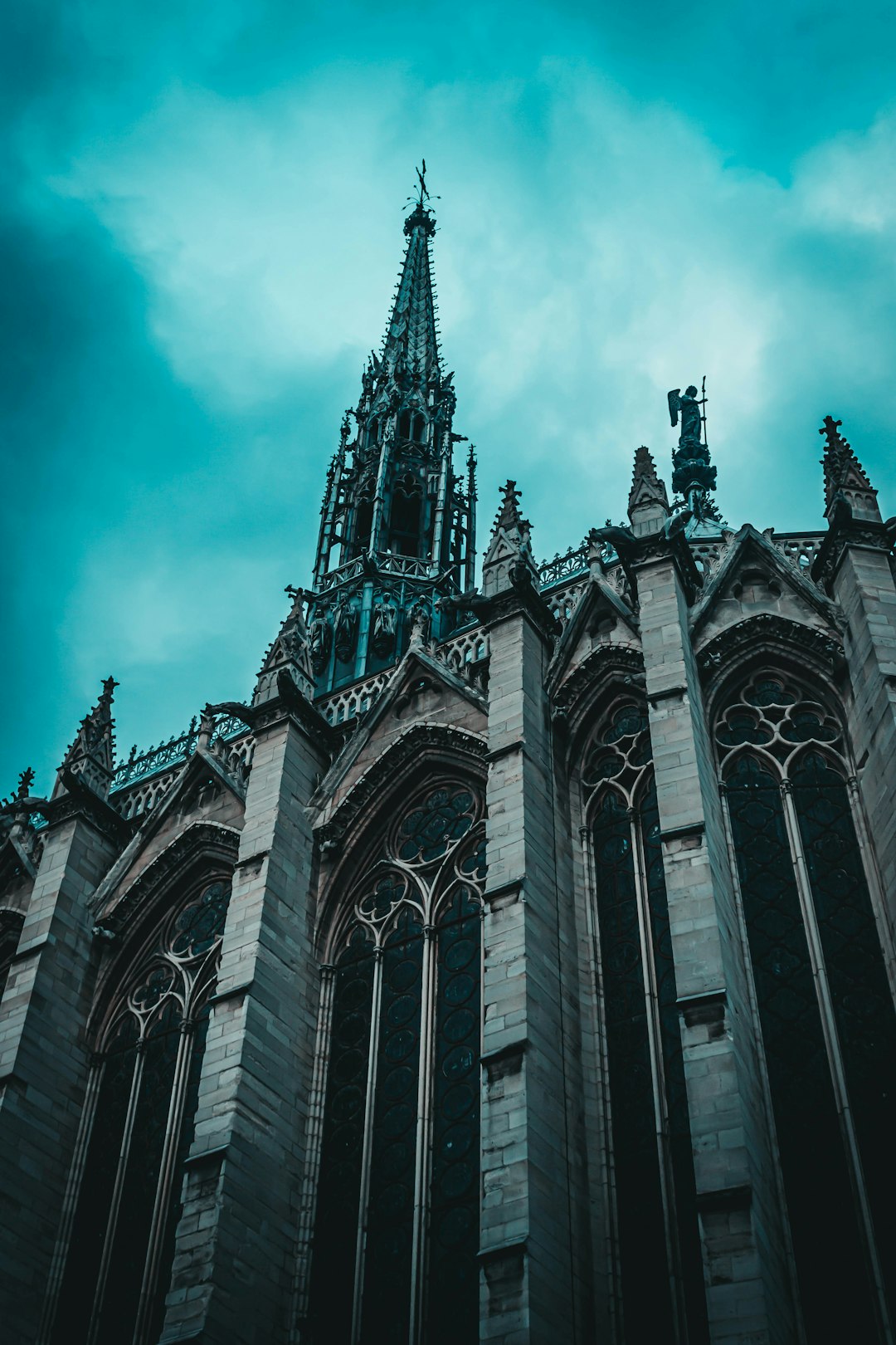 architectural photography of gray cathedral