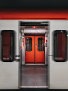 train with opened door