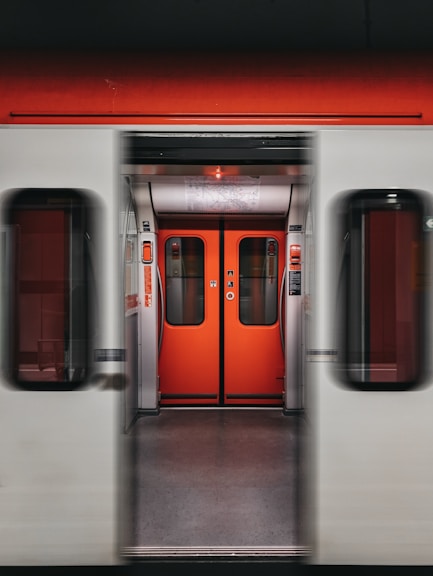 train with opened door
