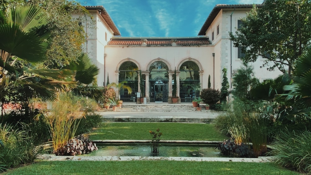 white and beige house