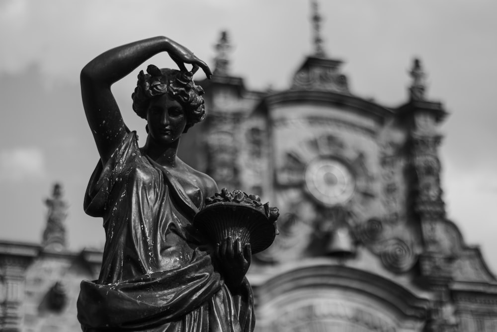 statue near building during day