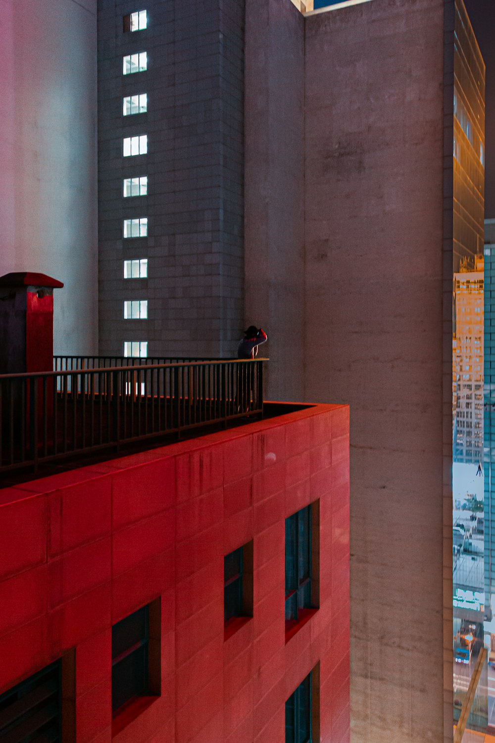 red and brown concrete building