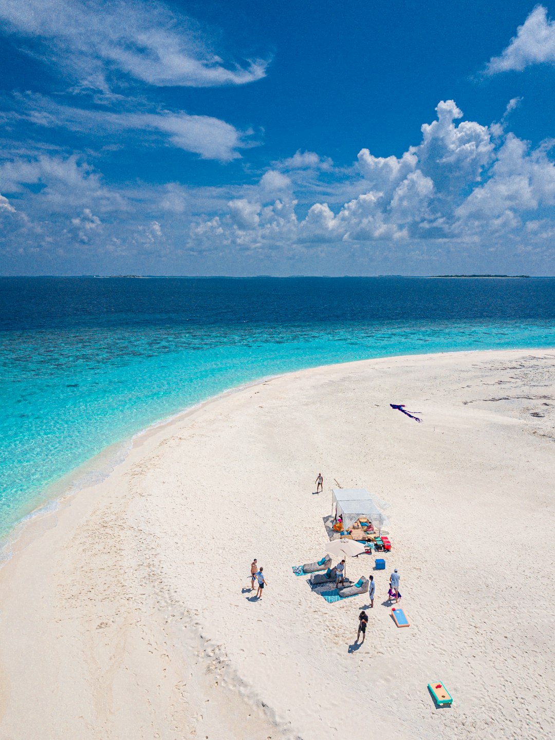 aerial photo of island