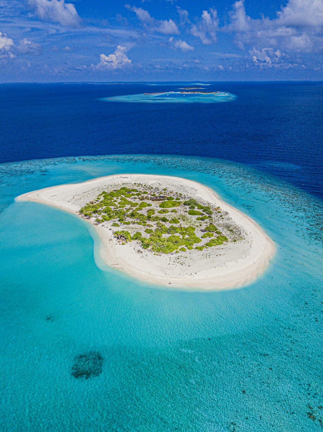aerial photo of island