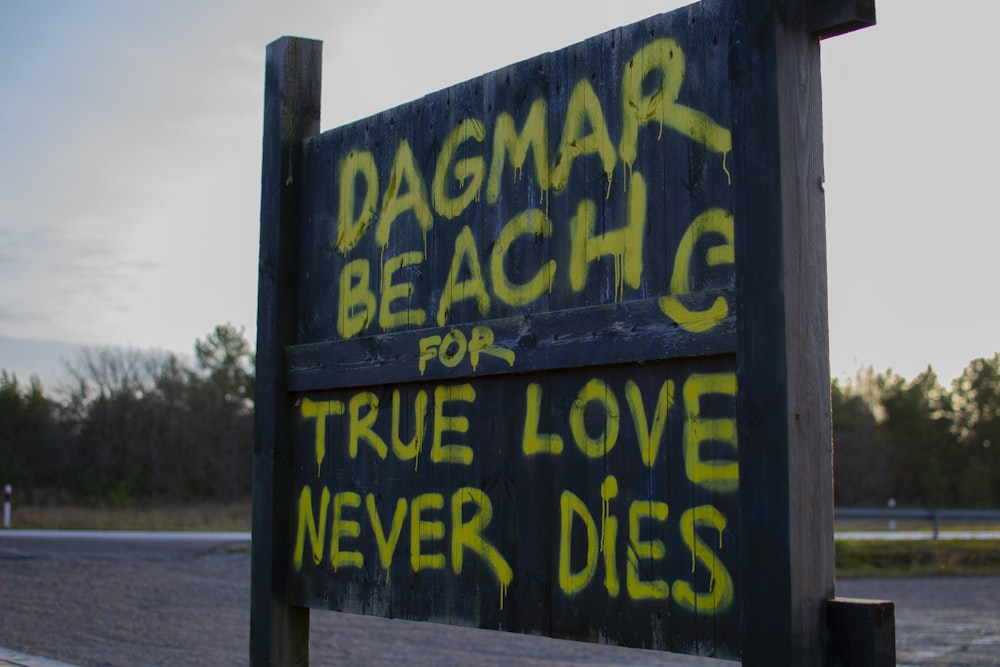 Dagmar Beach wooden signage