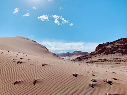 landscape field of desert in Valle de la Luna Chile