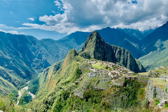 aerial photography of mountain ridges in Machu Picchu Peru