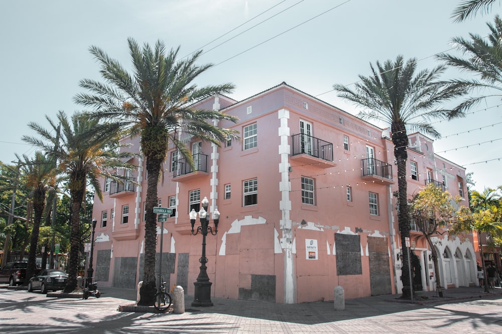 pink concrete building