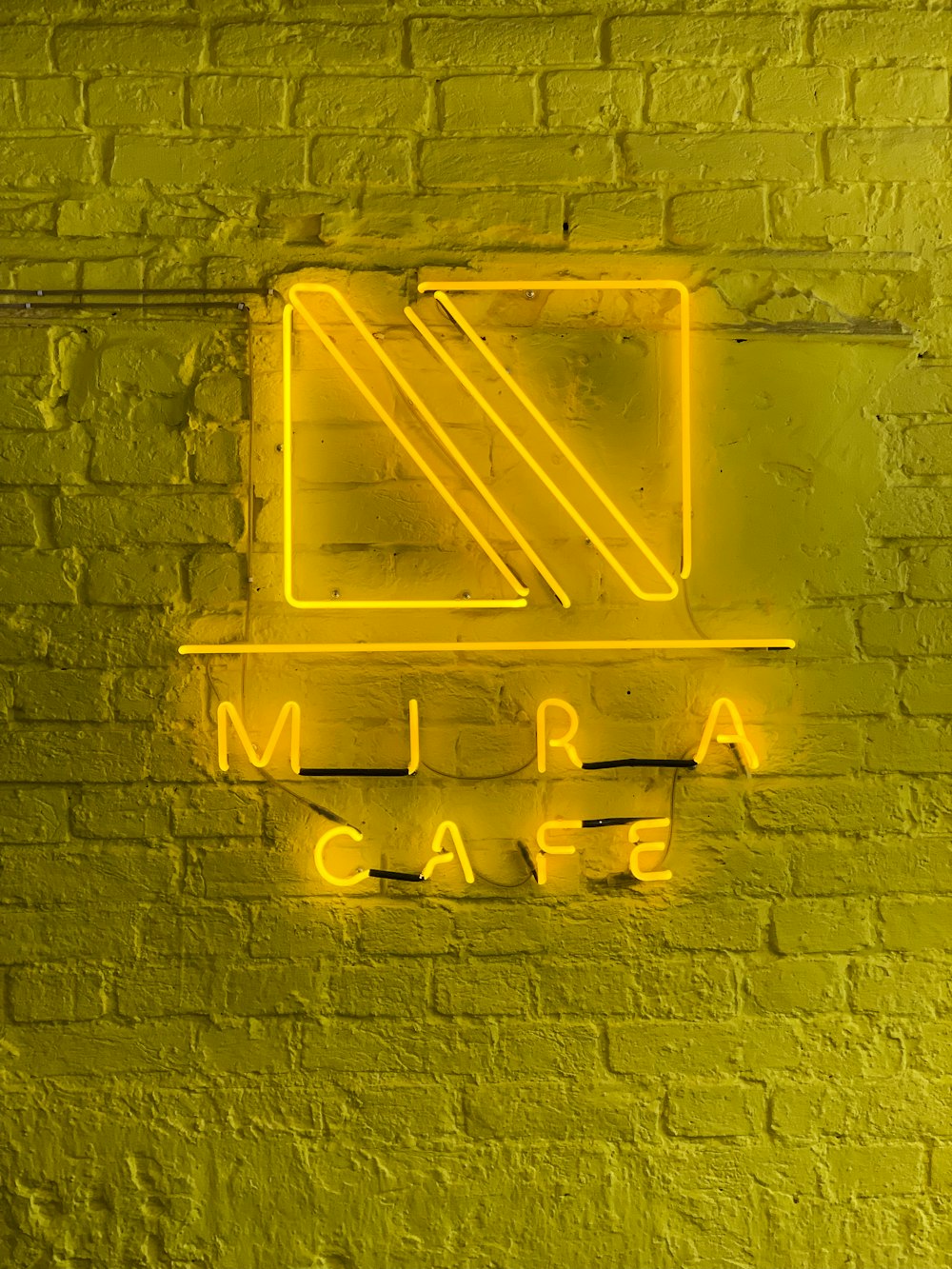 Mira Cafe neon signage