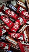assorted brand chocolate bar packs