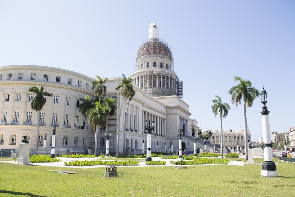 landscape photography of a dome building under a calm blue sky