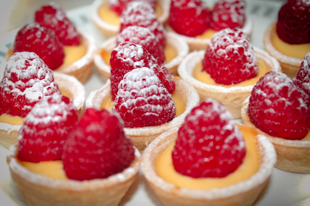 pie with raspberry on top