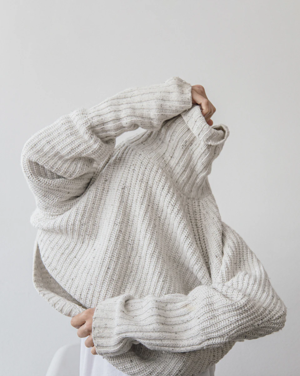 Grey knit sweater