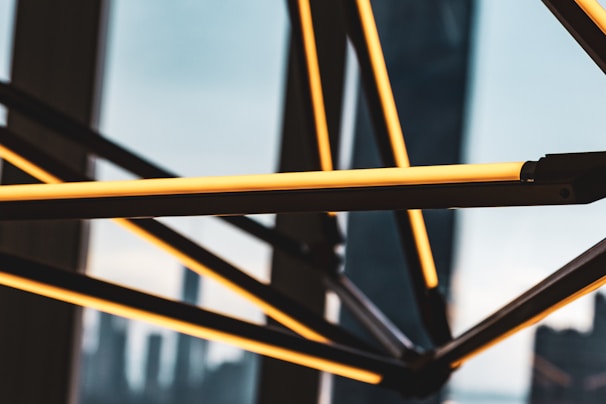 A modern digital installation with glowing elements and organic forms.