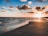 beach during golden hour