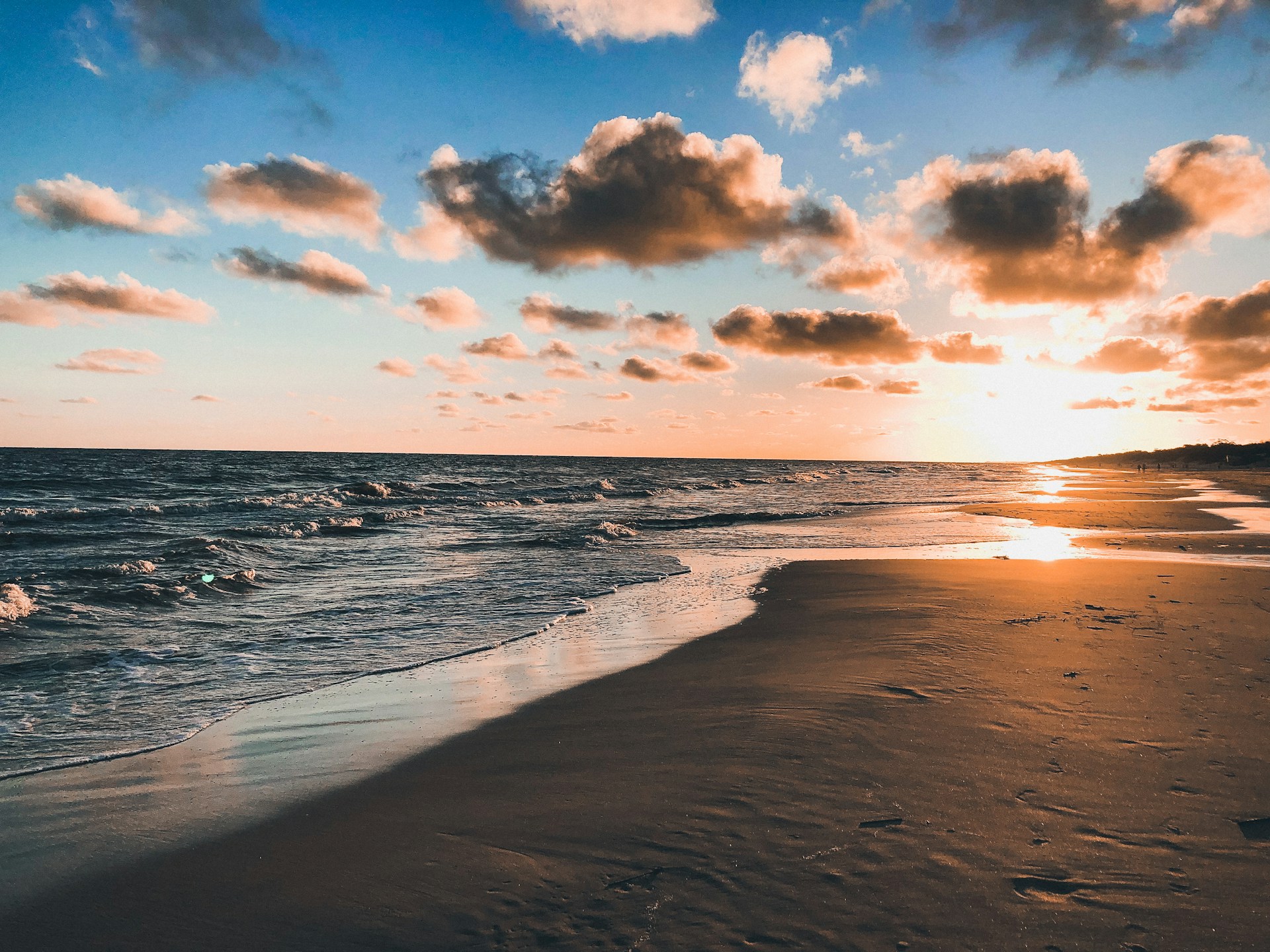 beach during golden hour
