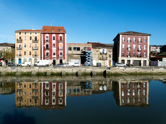 brown and red buildings in Bilbao Spain